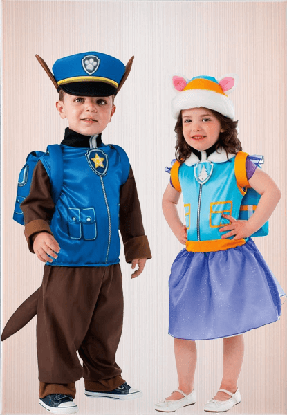 Paw Patrol CHASE, MARSHALL and RUBBLE Party Costume For KIDS