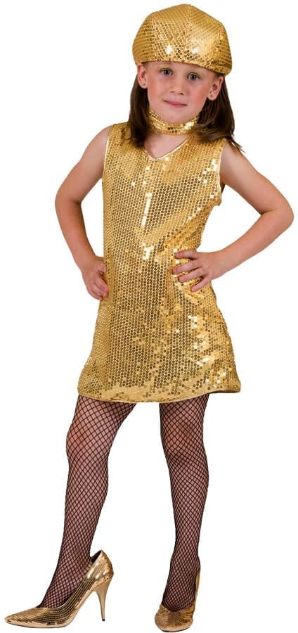 Disco Dress Child Gold | SCostumes