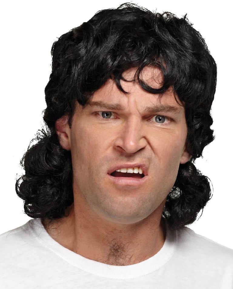 Mullet Wig Black For Men | SCostumes