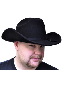 Cowboy Hat Black Felt Sml For Adults