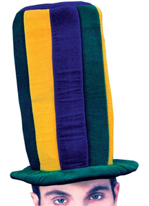 Mardi Gras Tall Hat For Adults