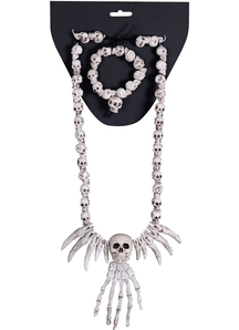 Skull Set Necklace Bracelet