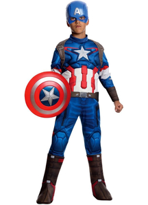 Captain America Deluxe Costume For Children