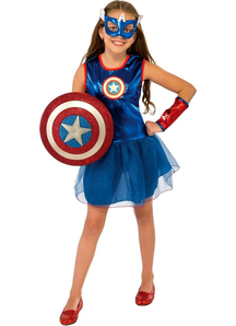 Girl Captain America Toddler Costume