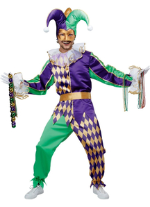 Mardi Gras Jester Adult Costume