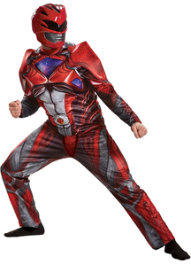 New Red Ranger Adult Muscle Costume