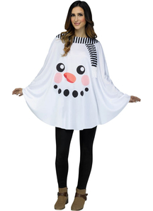 Snowman Poncho Adult