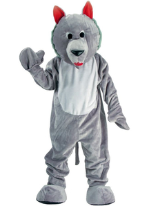 Grey Wolf Mascot Costume