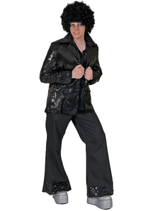 Black Disco Jacket Adult Costume