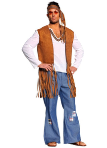 Hippie Man Adult Costume Plus