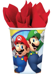 Super Mario Cups 9Oz 8 Pack