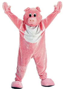 Pink Pig Men Costume