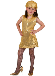 Disco Dress Child Gold