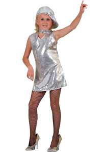 Disco Dress Child Silver