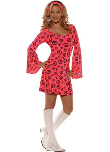 Pink Hippie Adult Costume