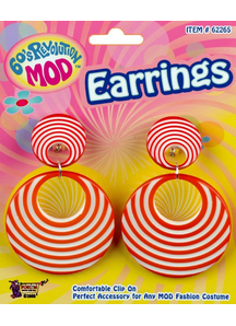 Mod Orange Swirl Earrings