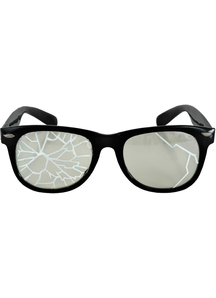 Glasses Broken Blk/Clr - 15301