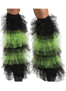 Boot Covers Tulle Ruffle Bk Gr