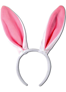 Bunny Ears White W Pink Lining