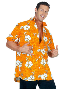 Hawaiian Shirt Orange Ad One S