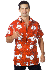 Hawaiian Shirt Red Ad One Size