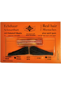 Mustache Real Hair Italian Black