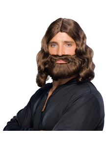 Brown Beard And Wig For Biblical Costumes