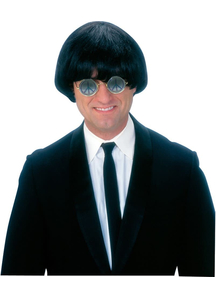 60S Band Member Black Wig For Men