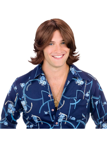 Ladies Man Brown Wig For Adults