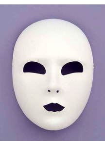 Masquerade Full Face White Mask