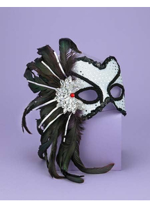 Venetian Couple Mask Wt/Bk For Adults