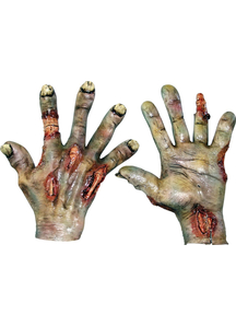 Zombie Rotted Latex Hands For Adults